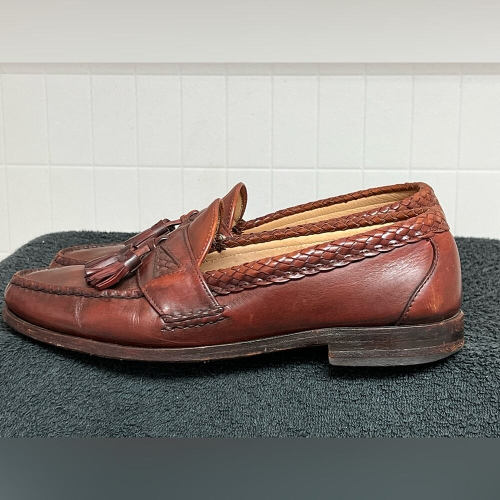 Allen Edmonds "Colfax” Chili Leather Tassel Kiltie Loafers SIZE 9.5 B MADE USA